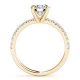 14K Yellow Gold 1 ct Diamond Single Row Engagement Ring