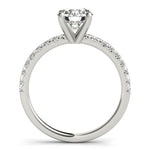 Diamond Round Single Row Engagement Ring