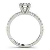 Diamond Round Single Row Engagement Ring