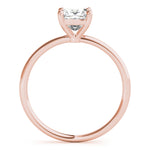 14K Rose Gold Diamond Solitaire Engagement Ring