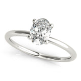 0.25CT Oval Diamond Solitaire Engagement Ring