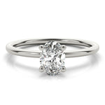 0.25CT Oval Diamond Solitaire Engagement Ring