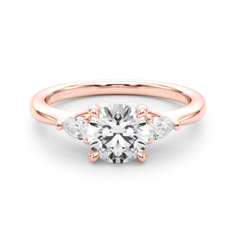14K Rose Gold Diamond Engagement Ring