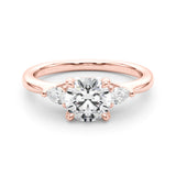 18K Rose Gold 1.22 ct Diamond Three-Stone Ring