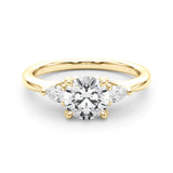 14K Yellow Gold 1.22 ctw Diamond Three-Stone Ring