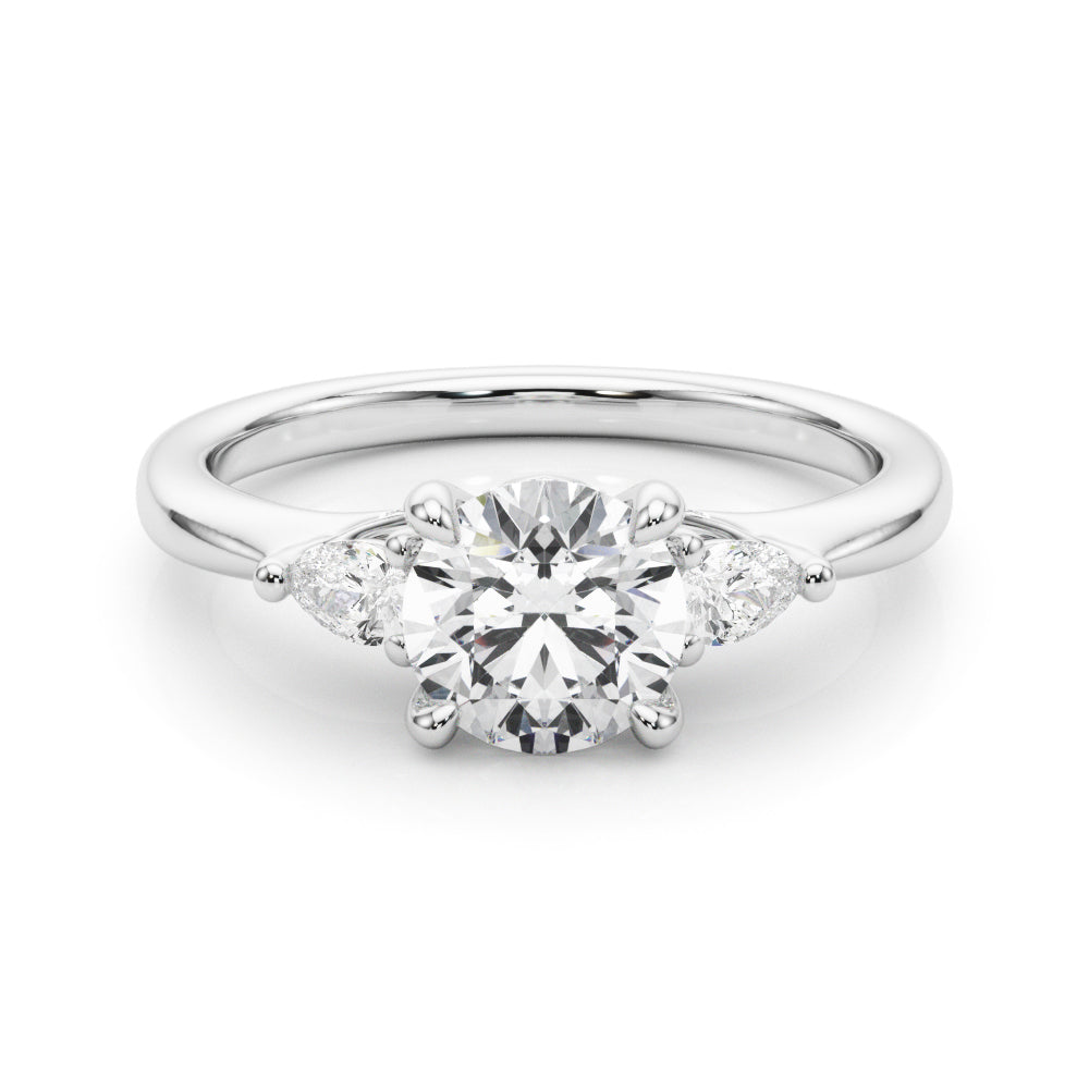 18K White Gold 1.33ctw Diamond Three-Stone Ring