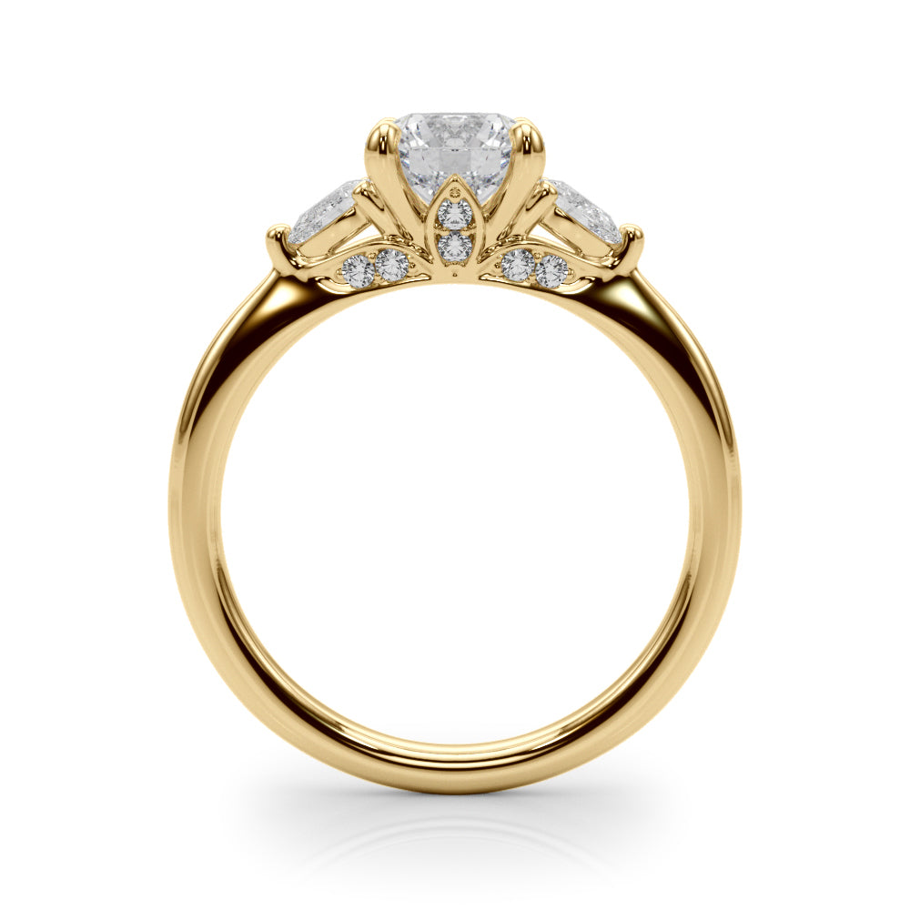 14K Yellow Gold Diamond Engagement Ring