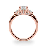 18K Rose Gold 1.22 ct Diamond Three-Stone Ring