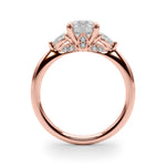 18K Rose Gold 1.22 ct Diamond Three-Stone Ring