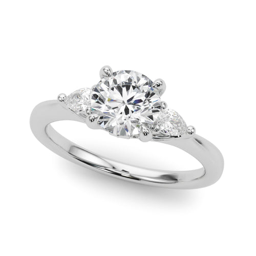 1.0 CT Round Diamond Three Stone Ring