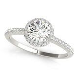 Round Diamond Halo Engagement Ring