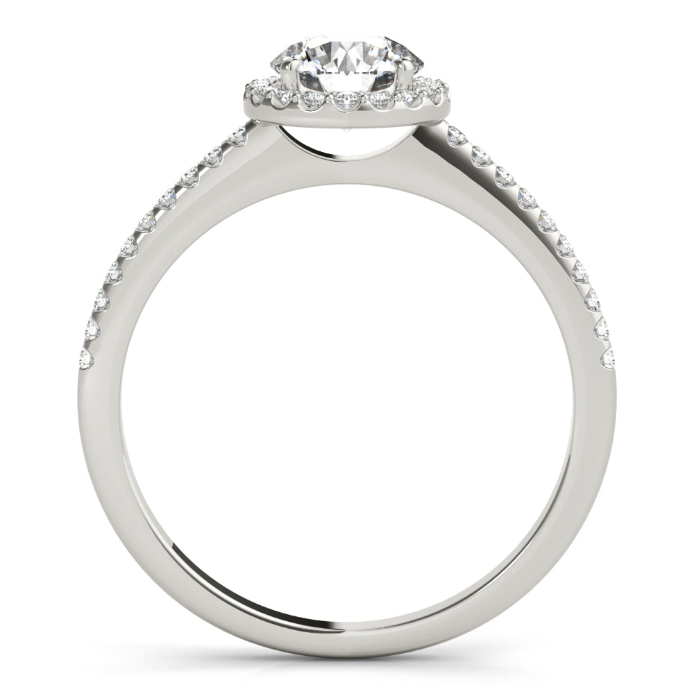 Round Diamond Halo Engagement Ring