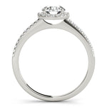 Round Diamond Halo Engagement Ring