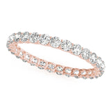 18K Rose Gold 3/4 CT Diamond Wedding Band