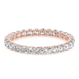 18K Rose Gold 3/4 CT Diamond Wedding Band