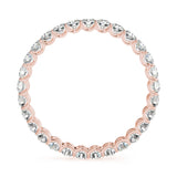 18K Rose Gold 3/4 CT Diamond Wedding Band