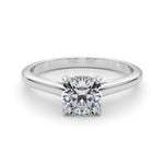 0.7 CT Cushion Diamond Solitaire Engagement Ring