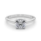 0.7 CT Cushion Diamond Solitaire Engagement Ring
