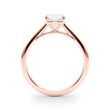 14K Rose Gold Cushion Diamond Solitaire Ring