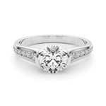 Round Diamond Single Row Engagement Ring