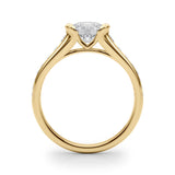 14K Yellow Gold Round Diamond Engagement Ring