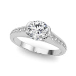 Round Diamond Single Row Engagement Ring
