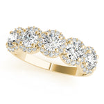 14K Yellow Gold 1.5 ctw Multi-Diamond Wedding Band