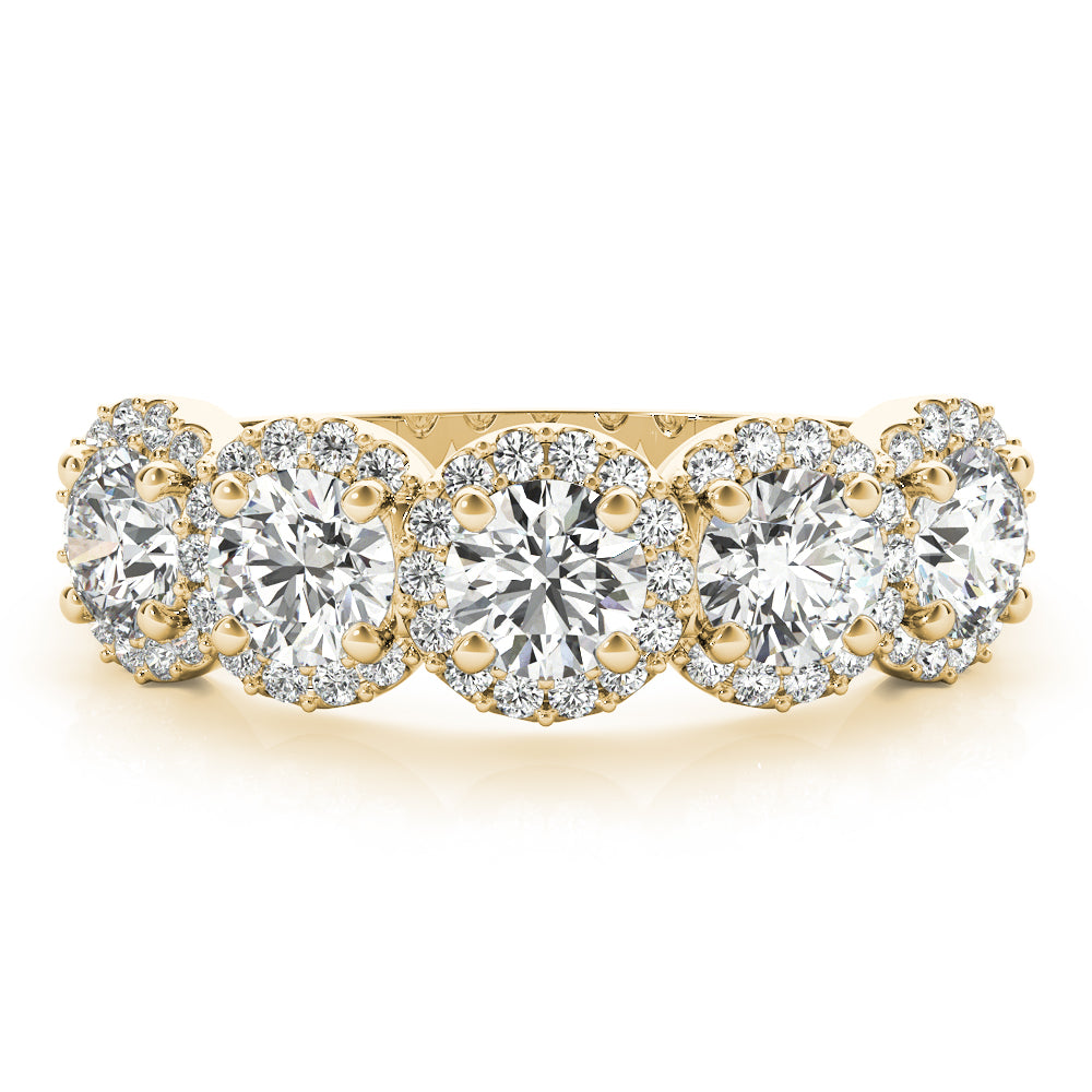 14K Yellow Gold 1.5 ctw Multi-Diamond Wedding Band