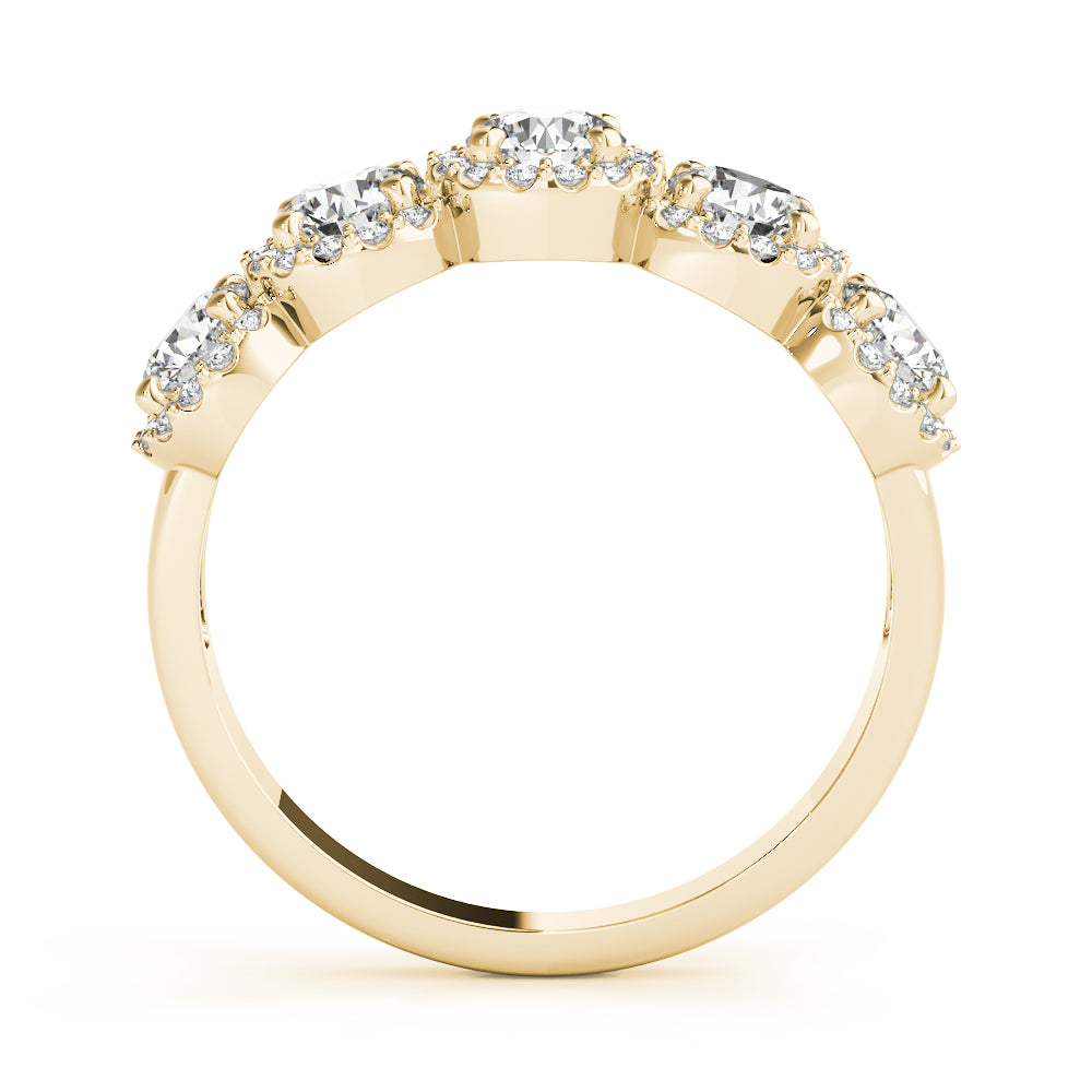 14K Yellow Gold 1.5 ctw Multi-Diamond Wedding Band
