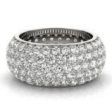 14K Gold Round Diamond Pave Wedding Ring
