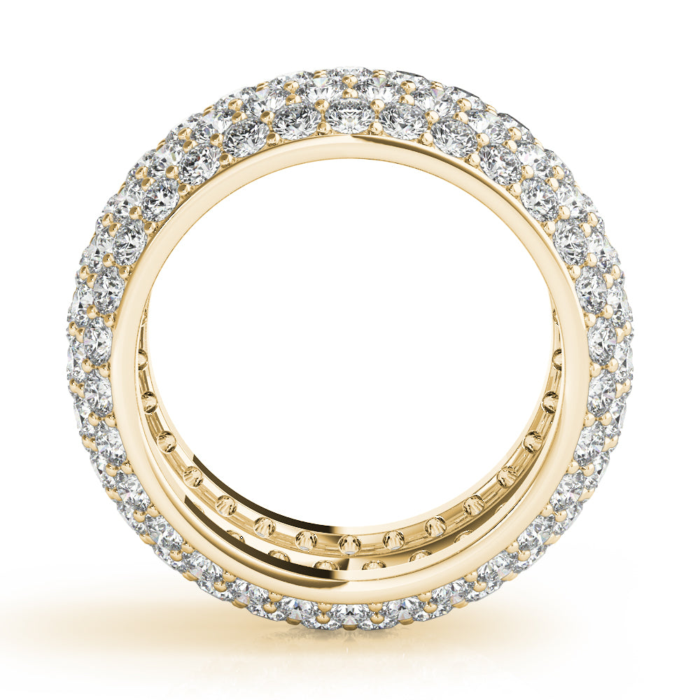 14K Yellow Gold Pave Diamond Wedding Ring