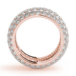 14K Rose Gold Pave Diamond Wedding Ring