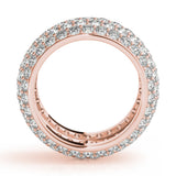 14K Rose Gold Pave Diamond Wedding Ring