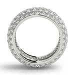 14K Gold Round Diamond Pave Wedding Ring