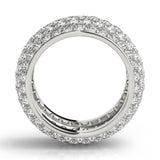 14K Gold Round Diamond Pave Wedding Ring