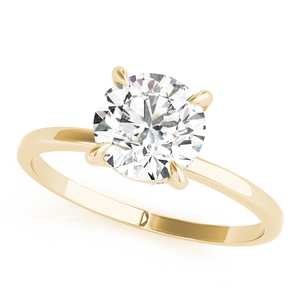 18K Yellow Gold 1 CT Diamond Halo Engagement Ring