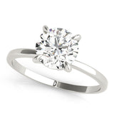 1 CT Round Diamond Halo Engagement Ring