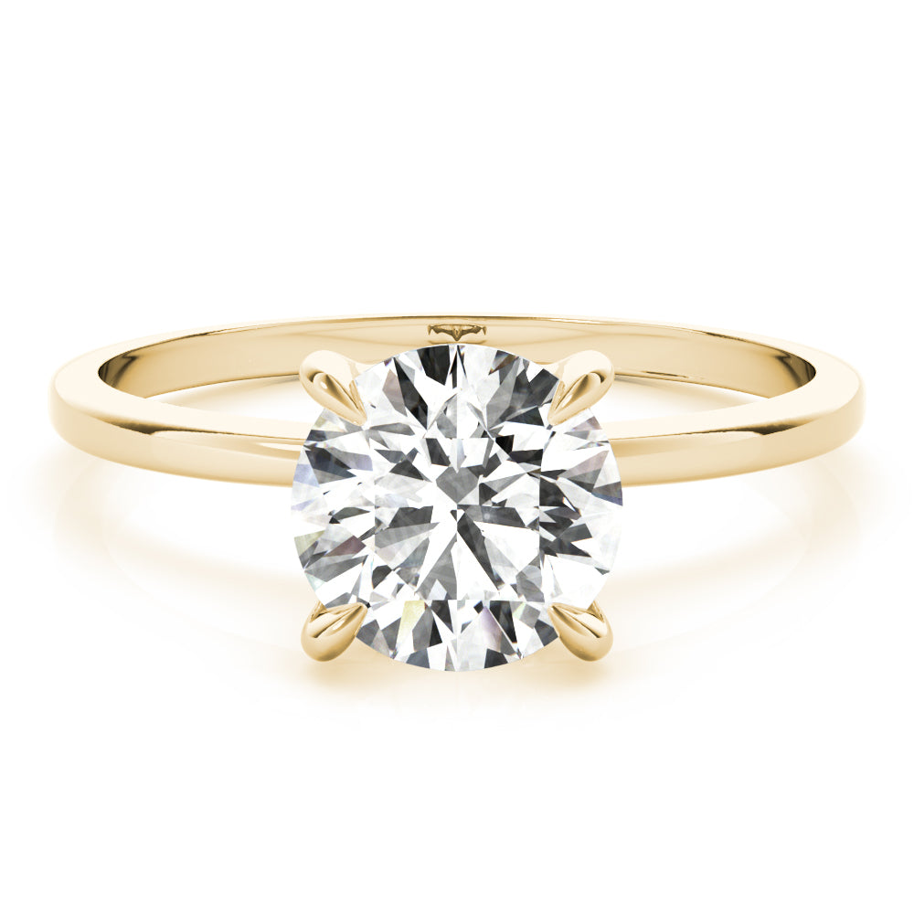 18K Yellow Gold 1 CT Diamond Halo Engagement Ring