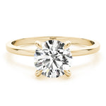 18K Yellow Gold 1 CT Diamond Halo Engagement Ring