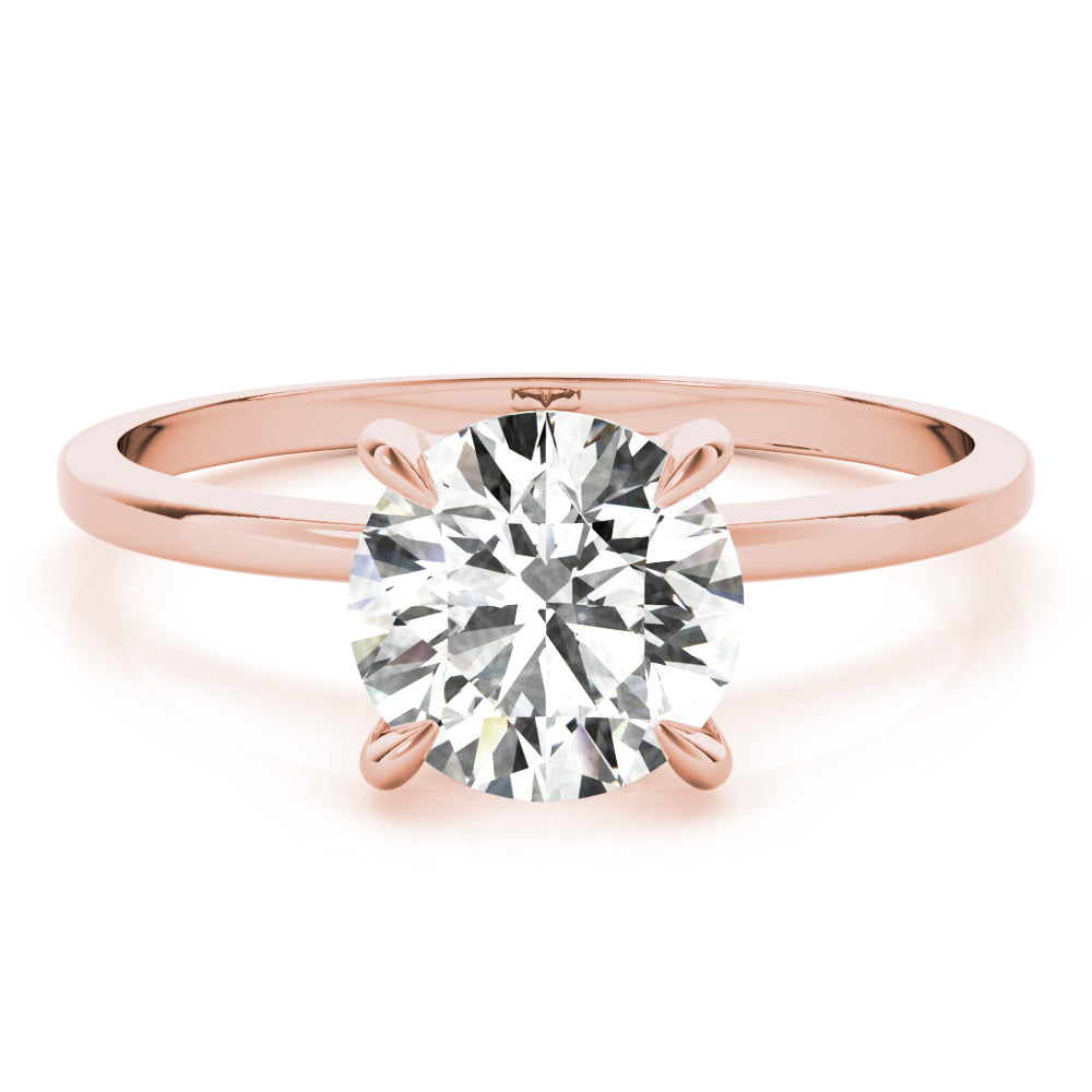 18K Rose Gold 1 ct Diamond Halo Engagement Ring