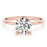 18K Rose Gold 1 ct Diamond Halo Engagement Ring