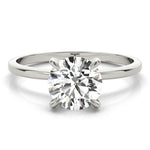 1 CT Round Diamond Halo Engagement Ring