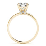 18K Yellow Gold 1 CT Diamond Halo Engagement Ring
