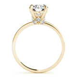 18K Yellow Gold 1 CT Diamond Halo Engagement Ring