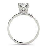 1 CT Round Diamond Halo Engagement Ring