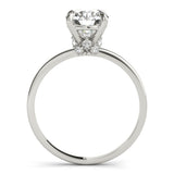 1 CT Round Diamond Halo Engagement Ring
