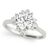 Diamond Round Halo Engagement Ring