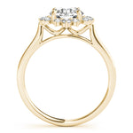 18K Yellow Gold 1 CT Diamond Halo Engagement Ring