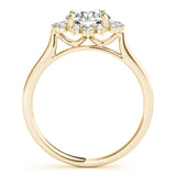 18K Yellow Gold 1 CT Diamond Halo Engagement Ring