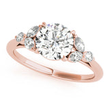 14K Rose Gold Diamond Engagement Ring 1.33ctw